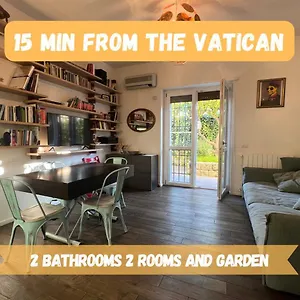 15 Min From The Vatican Wi-fi And Garden Appartamento Roma